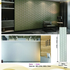 Andes (3D Wall Sheet Series) – Soft Leather Padded Panel