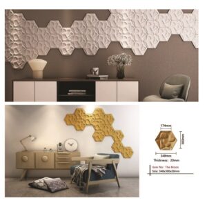 The Moon (3D Mosaic Series) – Soft Leather Padded Panel