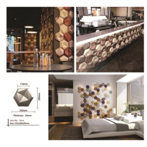 Terra (3D Mosaic Series) – Soft Leather Padded Panel